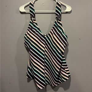 NWT Striped Multicolor Women's Bathing Suit Top